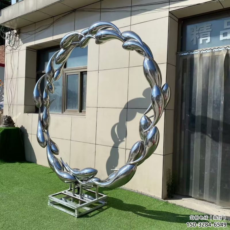 金魚雕塑專供，露天雕塑，圓環金魚雕塑景觀選用