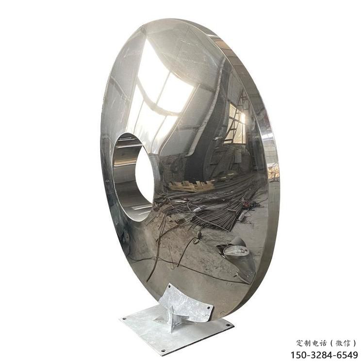 圓環(huán)雕塑供需，室外軟裝，金屬不銹鋼圓鏡雕塑制作