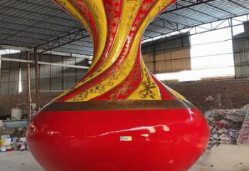 大型花瓶雕塑常用，戶外擺放，玻璃鋼花瓶雕塑專供