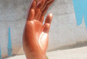 手指雕塑專供，小區(qū)擺件，不銹鋼手指雕塑訂做廠家