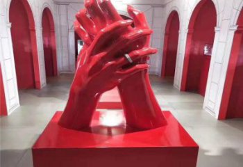 握手雕塑制作，歐式風(fēng)格，地產(chǎn)不銹鋼握手雕塑優(yōu)選