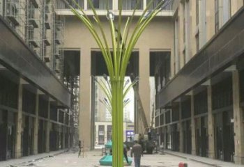 燈光樹雕塑承接，美陳雕塑，燈光蘑菇樹雕塑定制廠家