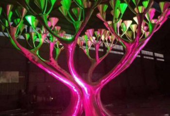 戶外燈光樹雕塑通用，陸地擺件，燈光蘑菇樹雕塑優(yōu)選