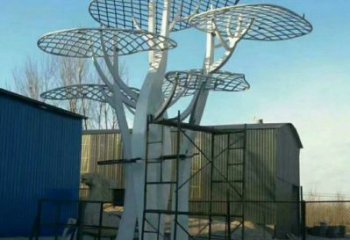 蘑菇樹雕塑制作，景區雕塑，城市鏤空蘑菇樹雕塑提供