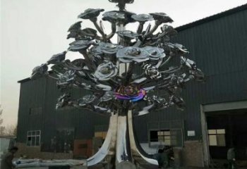 花樹雕塑精選，廣場(chǎng)系列，不銹鋼花樹雕塑承接