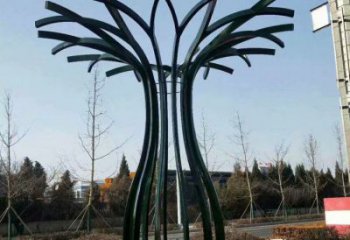 大型樹干雕塑選用，街道標(biāo)識(shí)，不銹鋼樹干雕塑常用