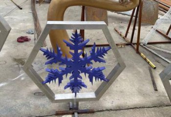 步行街雪花雕塑