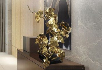 銀杏葉雕塑生產，城區小品，不銹鋼銀杏葉雕塑標準