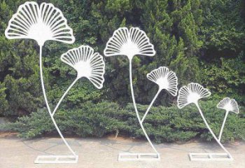 銀杏葉雕塑優選，美陳擺件，不銹鋼銀杏葉雕塑選定