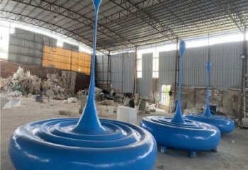 水滴雕塑觀賞型，街景小品，烤漆水滴雕塑常用