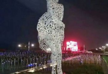 鏤空人物雕塑預定，城區小品，現代鐵藝人物雕塑制造商