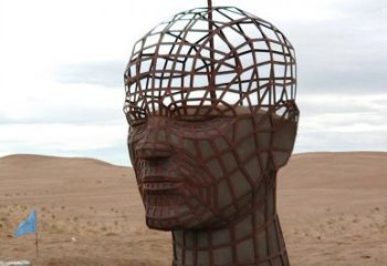 鐵藝人頭像雕塑專(zhuān)供，地標(biāo)擺件，鏤空人頭像雕塑訂做