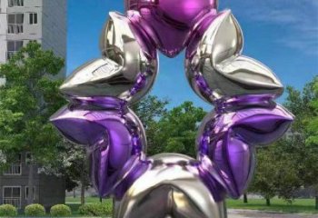 心心相印雕塑制作，村標概念，鍛鋼雕塑專供