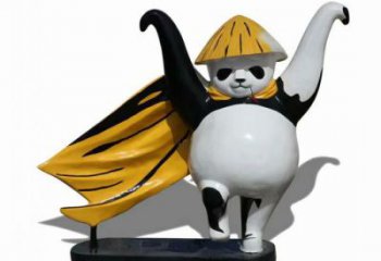 地產熊貓雕塑定做，城區小品，景觀彩繪熊貓雕塑定價