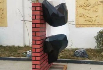 制造熊貓雕塑廠家，地標擺件，卡通熊貓雕塑訂做