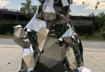 商業熊貓雕塑承接，鍛造工藝，不銹鋼熊貓雕塑訂做