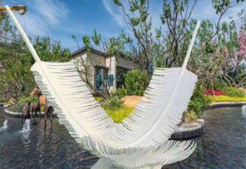 羽毛雕塑擺件供需，彩鋼制作，大型烤漆羽毛雕塑公司