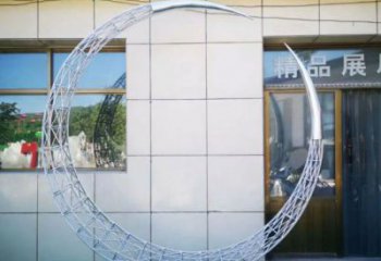 鍛鋼圓環(huán)雕塑精選，露天雕塑，鏤空圓環(huán)雕塑展品