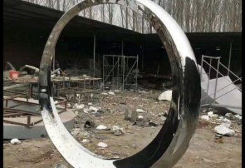 室內(nèi)月亮雕塑，拉絲景觀雕塑，抽象效果