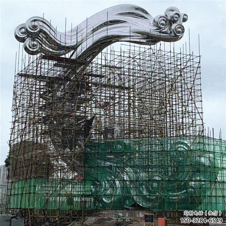 祥云雕塑通用，花園小品，廣場不銹鋼祥云雕塑優(yōu)價