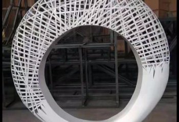 月牙雕塑預定，城區小品，民俗鏤空月牙雕塑制造商