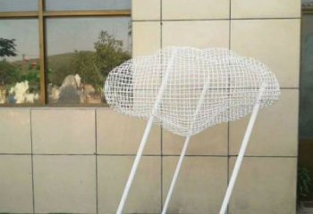 庭院云朵雕塑，鍍金歐式雕塑，網(wǎng)格形式