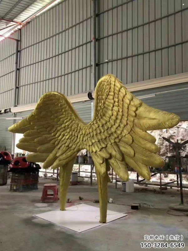 廣場(chǎng)鳥翅雕塑批發(fā)，廣場(chǎng)系列，不銹鋼鳥翅雕塑定價(jià)