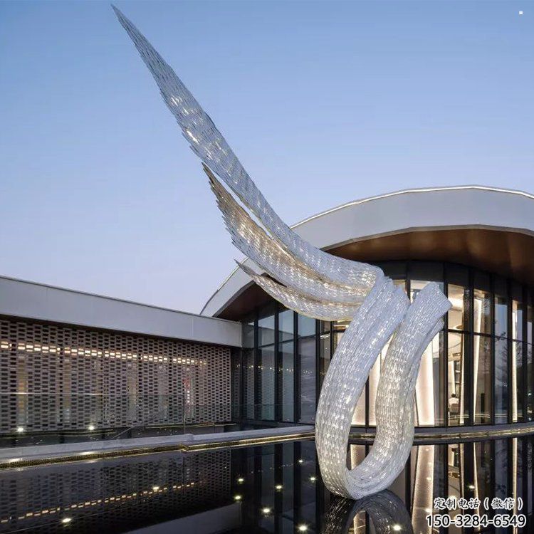 制造天使之翼雕塑專供，地標擺件，翅膀雕塑訂做