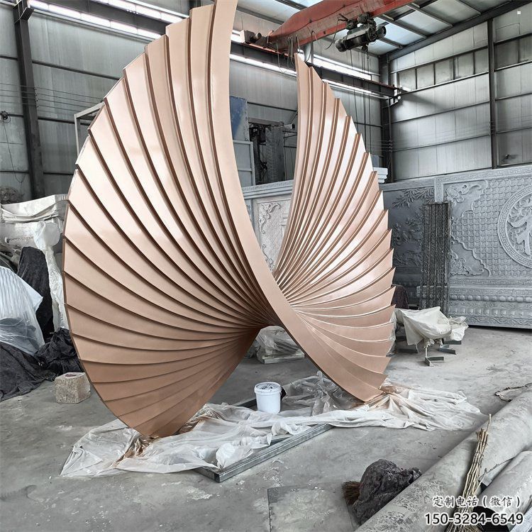 抽象羽翼雕塑展品，小區雕塑，不銹鋼羽翼雕塑制作精選