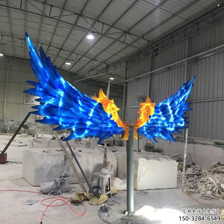 羽翼雕塑工廠選用，街道標識，不銹鋼羽翼雕塑批發