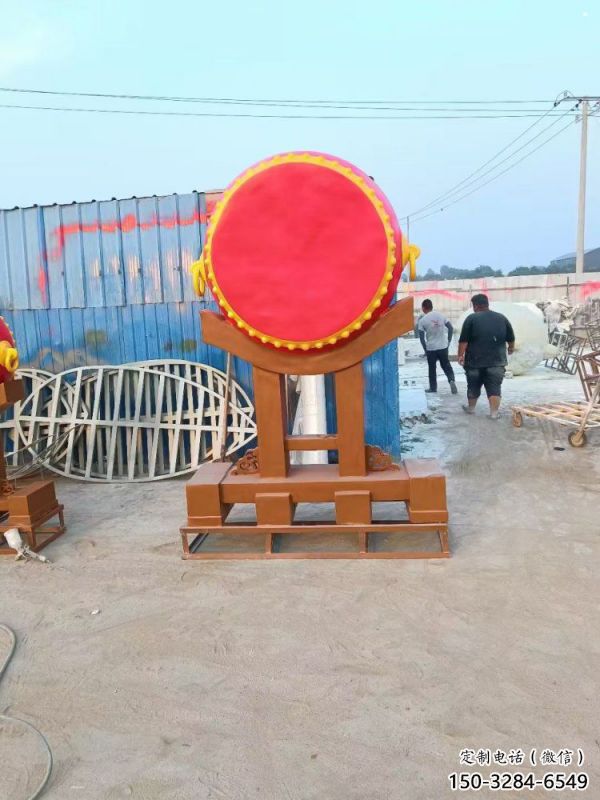 鑼鼓雕塑供求，創意雕塑，民俗不銹鋼鑼鼓雕塑制造商