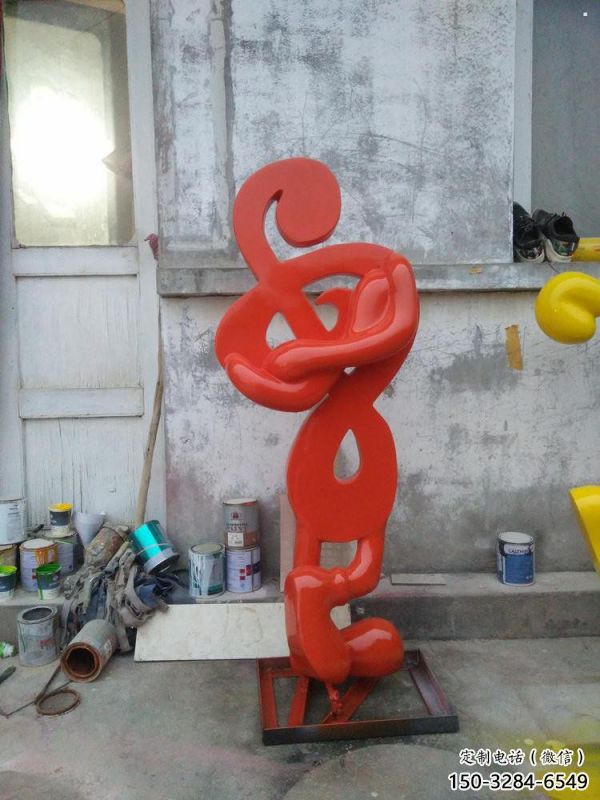 音樂符號雕塑定價，拉絲工藝，音樂符號雕塑工程