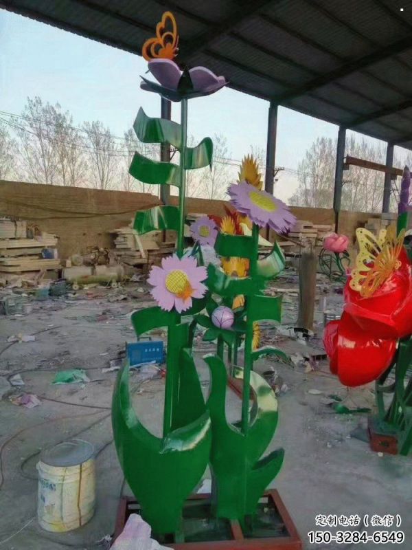 池州茉莉花雕塑訂做，城市雕塑，不銹鋼茉莉花雕塑廠