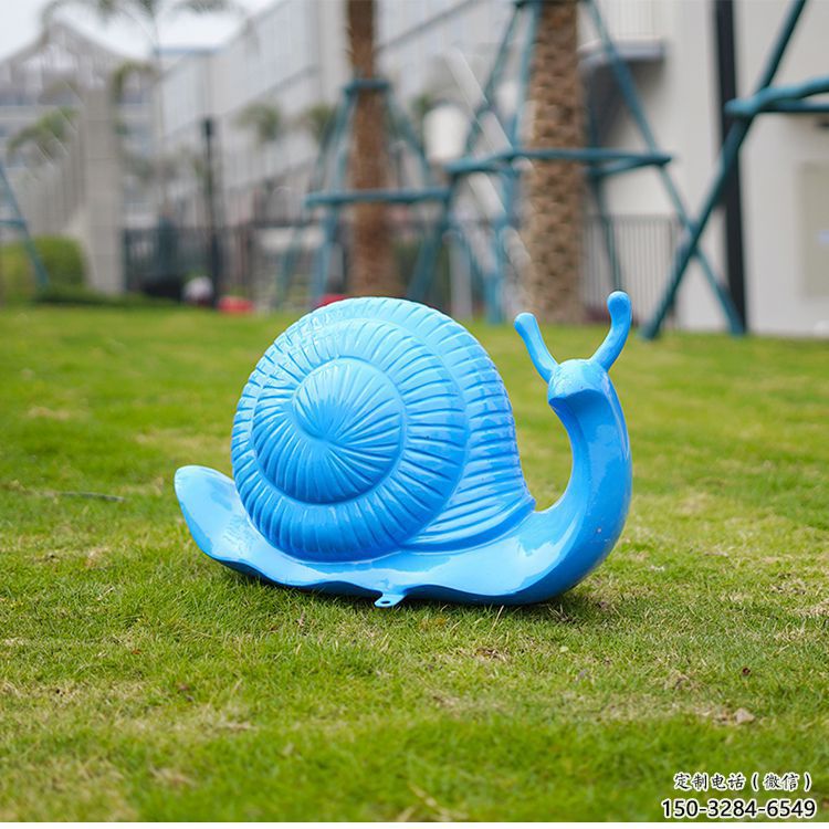 宿州彩繪蝸牛雕塑廠家，園林動物小品，玻璃鋼蝸牛雕塑生產