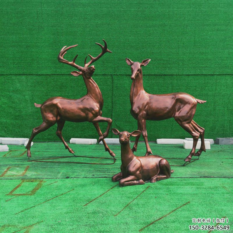 武威銅小鹿雕塑批發，鍛造工藝，小鹿銅雕塑承接