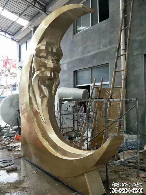 平?jīng)龉珗@月老雕塑