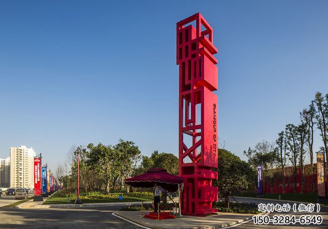 隴南住宅小區精神堡壘雕塑