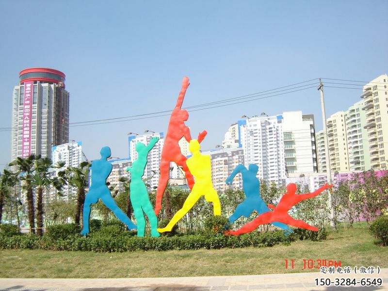 桂林投籃雕塑，剪影工藝制作，不銹鋼體育人物雕塑