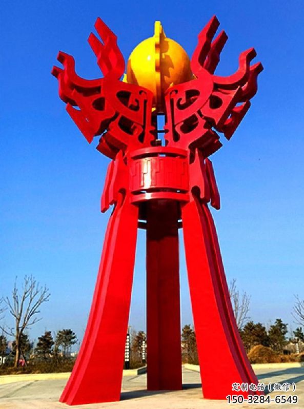 梧州精神堡壘火球雕塑，城市建筑雕塑，創(chuàng)意藝術(shù)設(shè)計(jì)