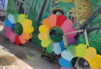 安慶金銀花雕塑廠家，景區(qū)雕塑，城市不銹鋼金銀花雕塑