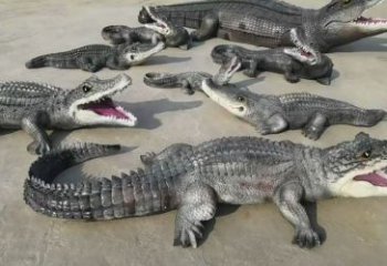 銅陵園林鱷魚(yú)雕塑