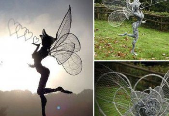 臺(tái)江小精靈雕塑，抽象卡通雕塑，美陳人物擺件