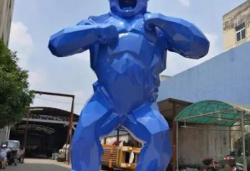 漳州彩繪黑猩猩雕塑