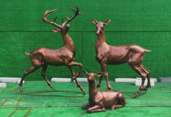 武威銅小鹿雕塑批發(fā)，鍛造工藝，小鹿銅雕塑承接