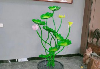 河池荷花雕塑異型優選，城市裝飾，展示荷花雕塑定做
