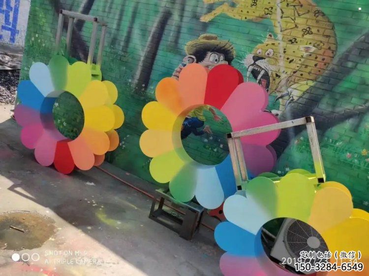 五指山金銀花雕塑廠家，景區(qū)雕塑，城市不銹鋼金銀花雕塑