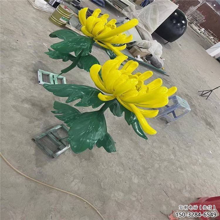唐山景區菊花雕塑優選，圓雕體系，城市菊花雕塑選定