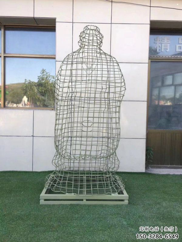 承德鏤空孔子雕塑訂做，景區(qū)雕塑，鐵藝古代人物雕塑定價