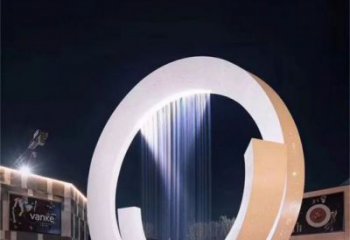 遵義圓環噴泉雕塑，水景藝術原理，水景圓環雕塑廠家