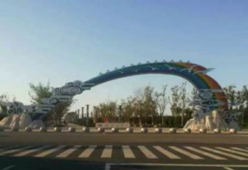 邢臺云朵大門雕塑，公園美陳元素，不銹鋼云朵大門雕塑